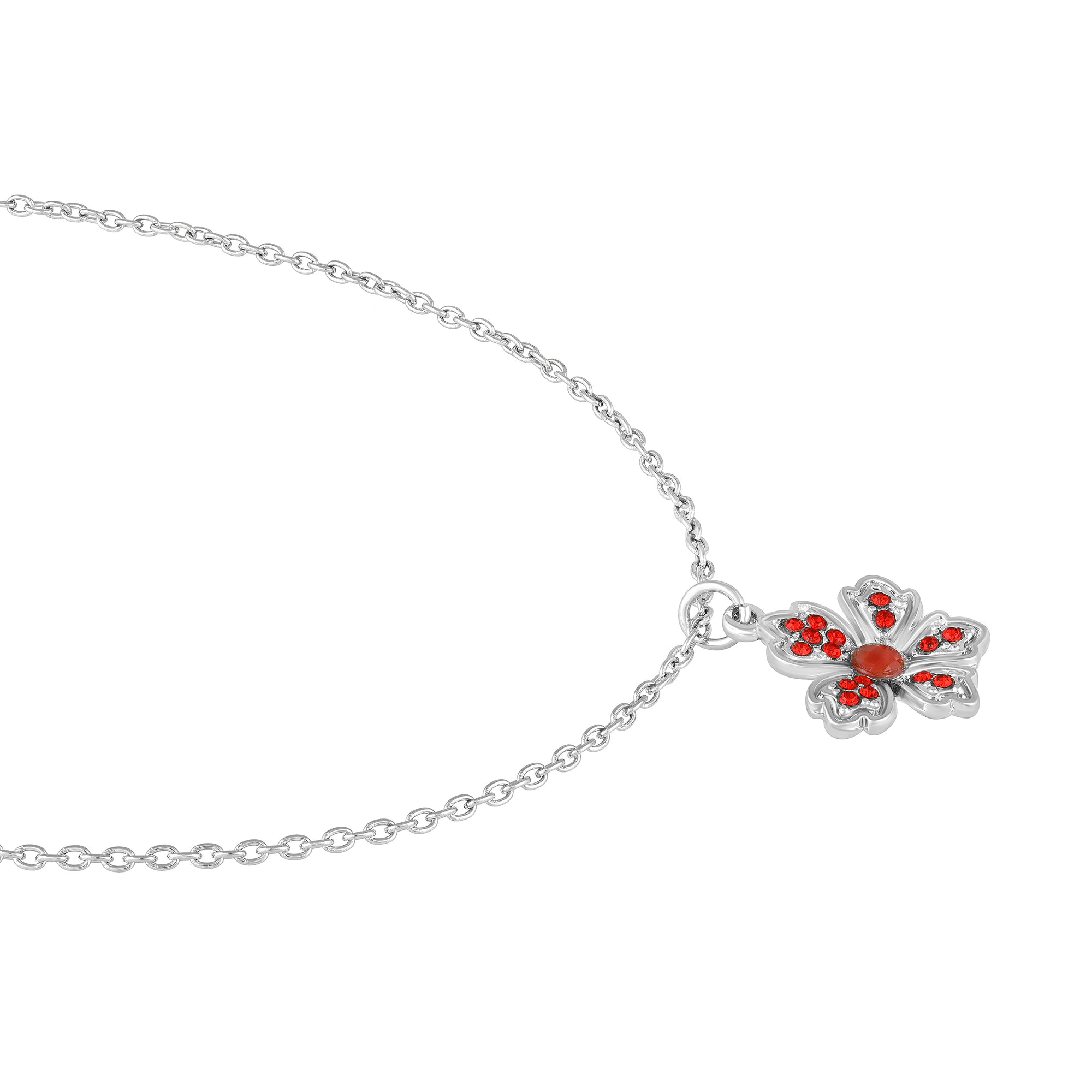 Small and Delicate Flower Pendant with Chain