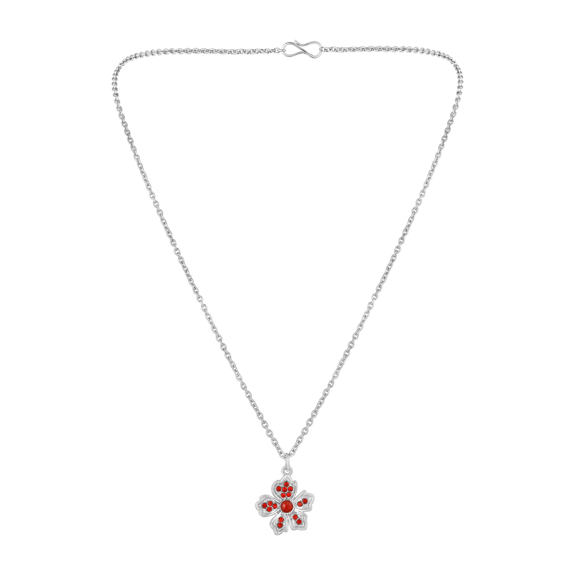 Small and Delicate Flower Pendant with Chain