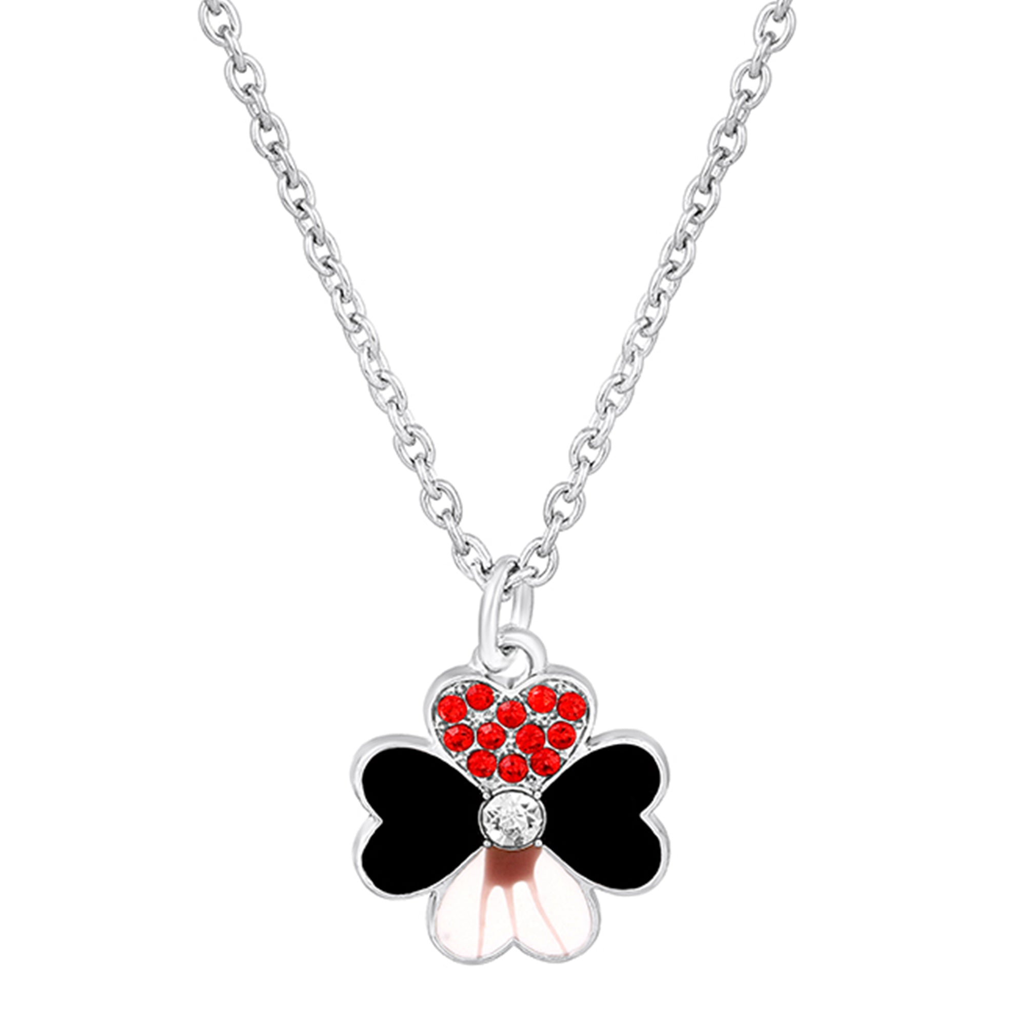 Black Meenakari Work Enamel Floral Necklace Pendant