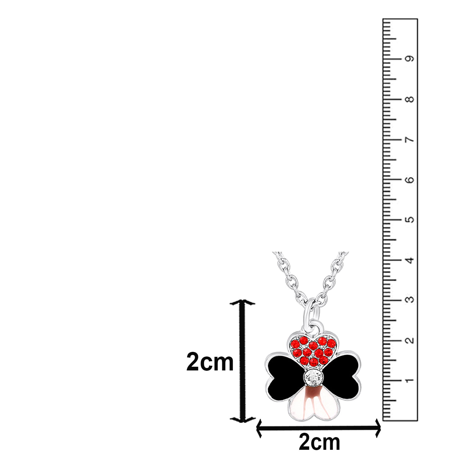 Black Meenakari Work Enamel Floral Necklace Pendant