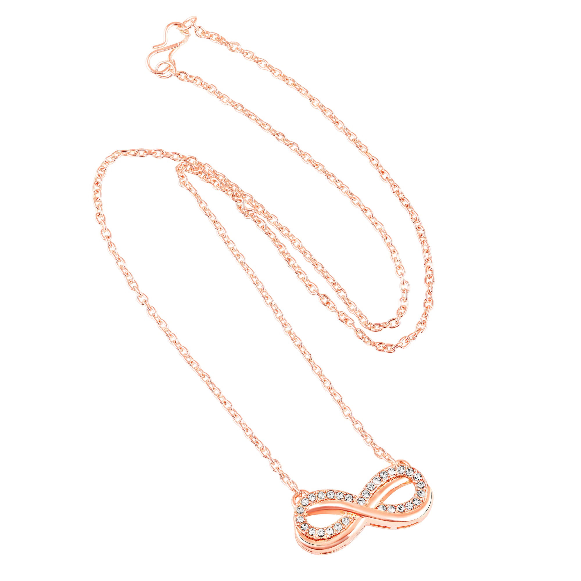 Elegant Rose Gold Infinity Pendant Necklace