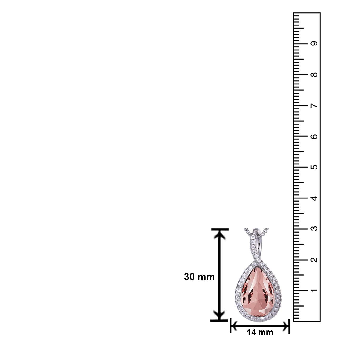 Valentine Collection Montana Blue Solitaire Cubic Zirconia Pendant