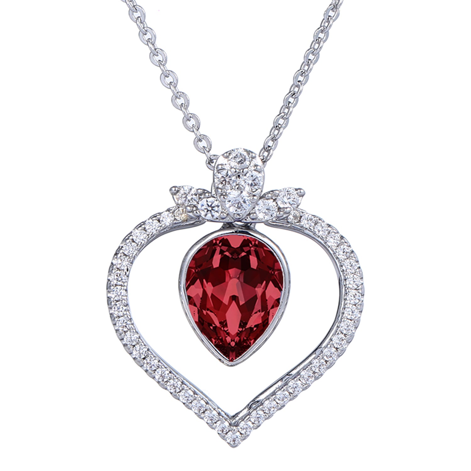 Valentine Blue Solitaire Cubic Zirconia Pendant