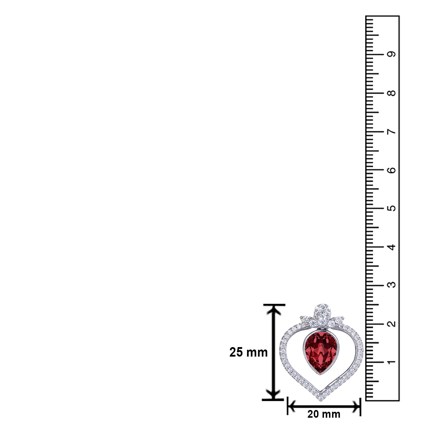 Valentine Blue Solitaire Cubic Zirconia Pendant