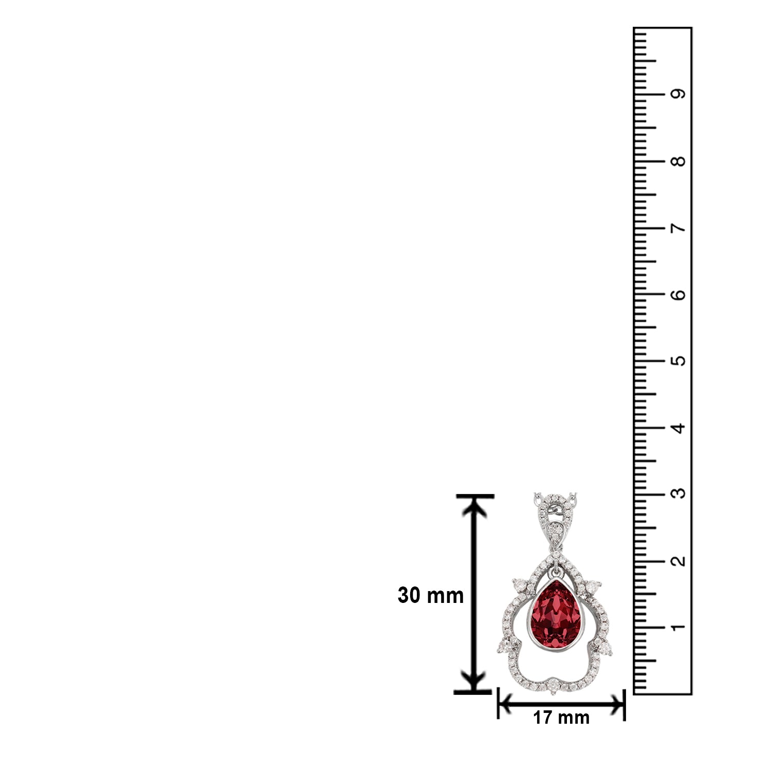 Valentine Exclusive Solitaire Montana Blue Cubic Zirconia Pendant