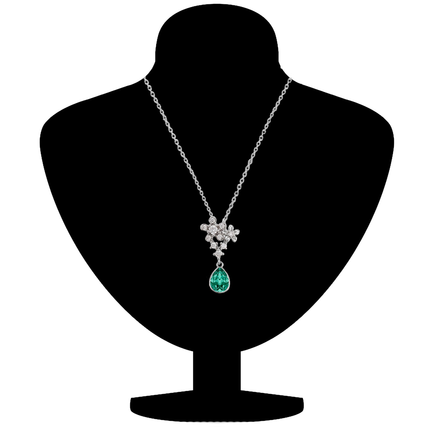 Valentine Floral Solitaire inspired Cubic Zirconia Pendant