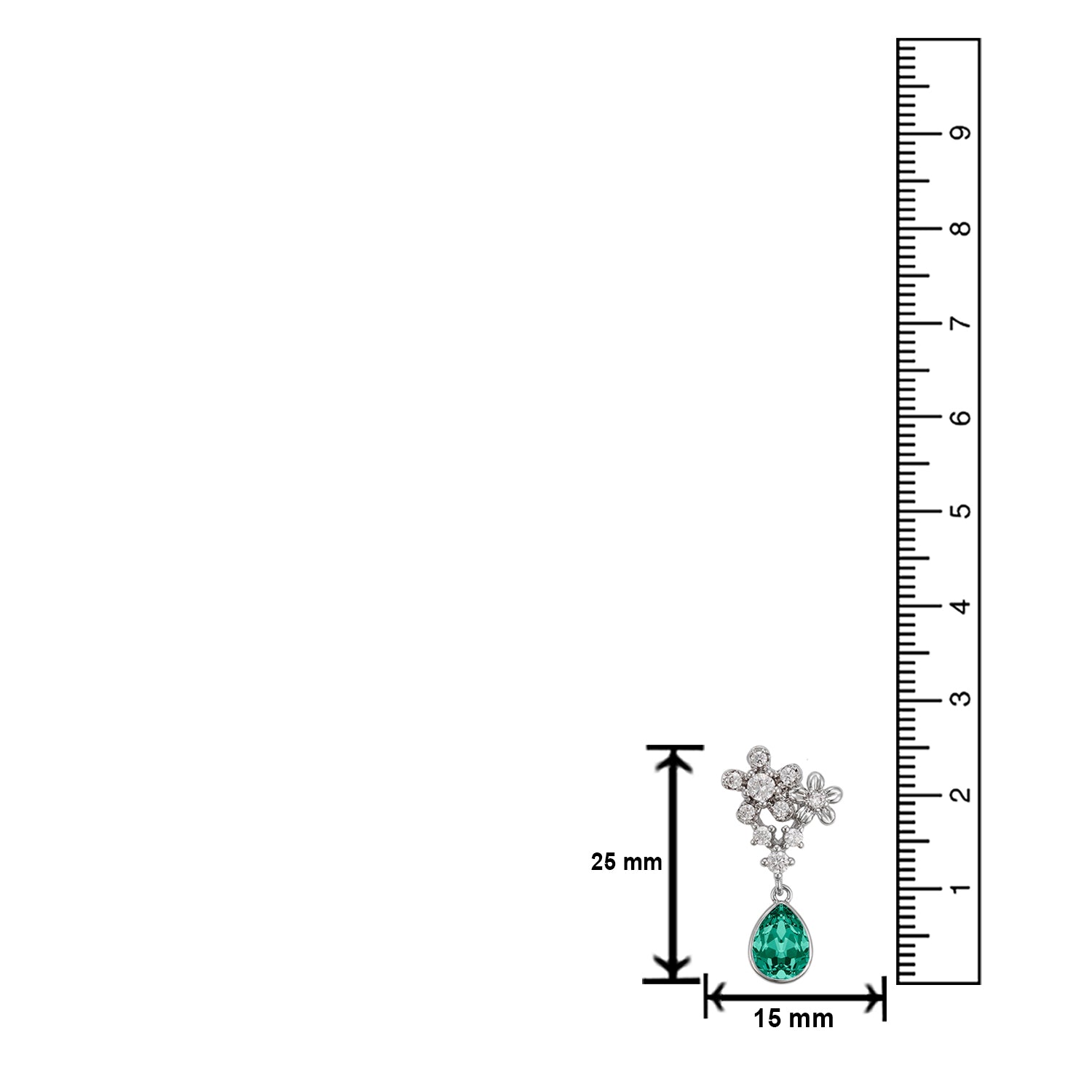 Valentine Floral Solitaire inspired Cubic Zirconia Pendant