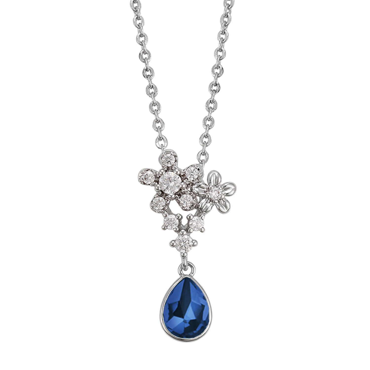 Valentine Floral Solitaire inspired Cubic Zirconia Pendant