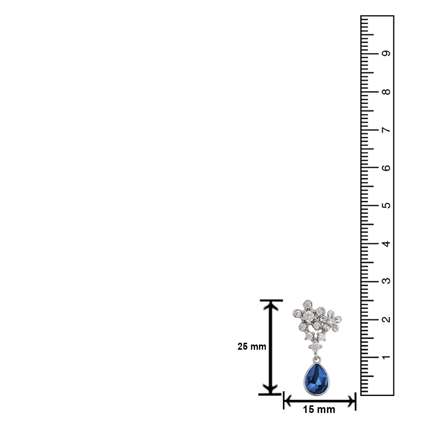 Valentine Floral Solitaire inspired Cubic Zirconia Pendant