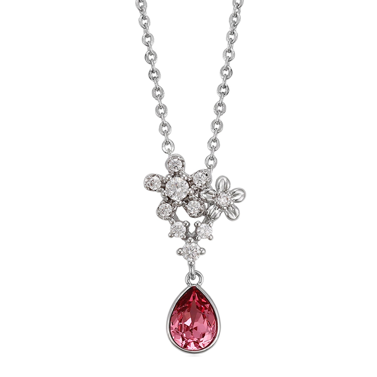 Valentine Floral Solitaire inspired Cubic Zirconia Pendant