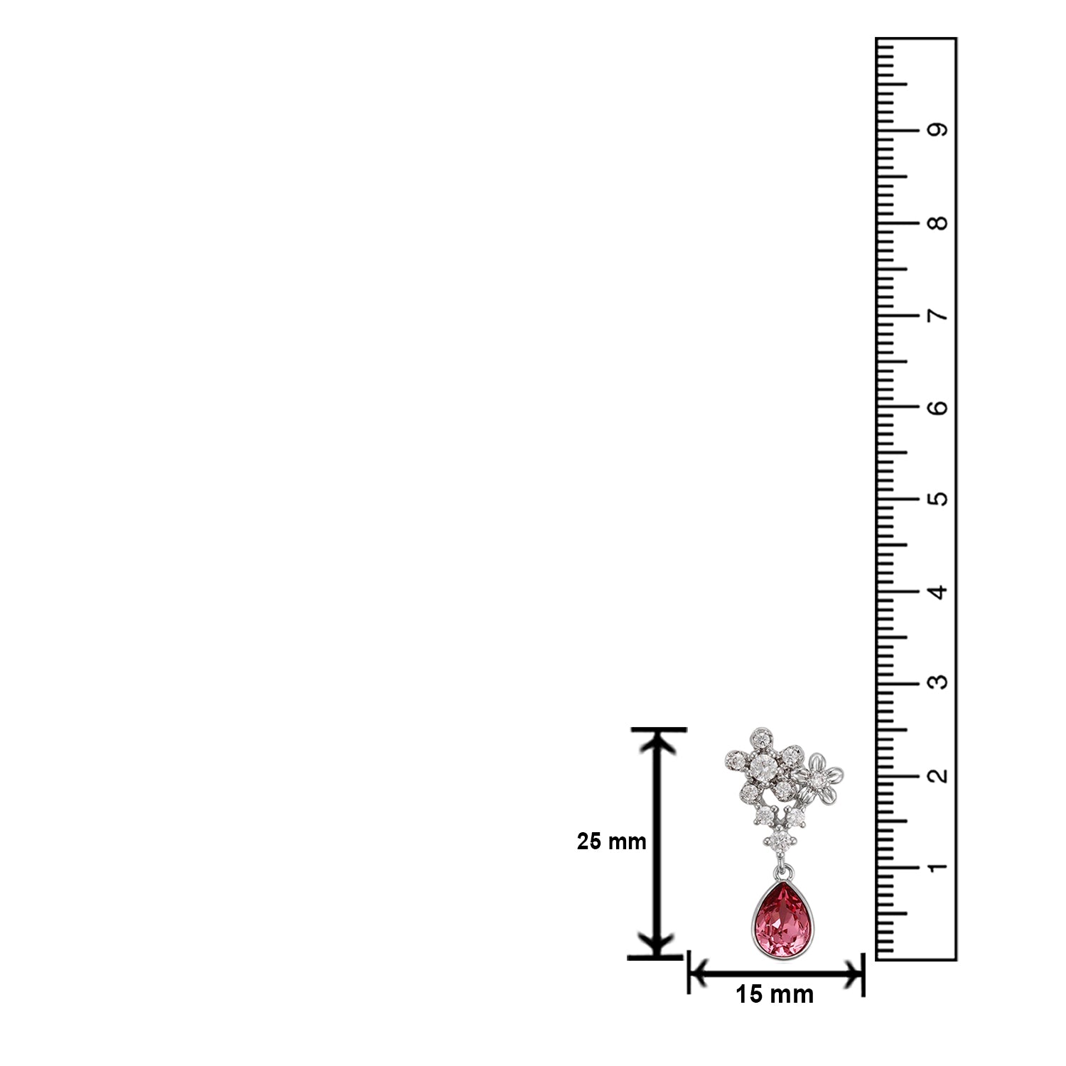 Valentine Floral Solitaire inspired Cubic Zirconia Pendant