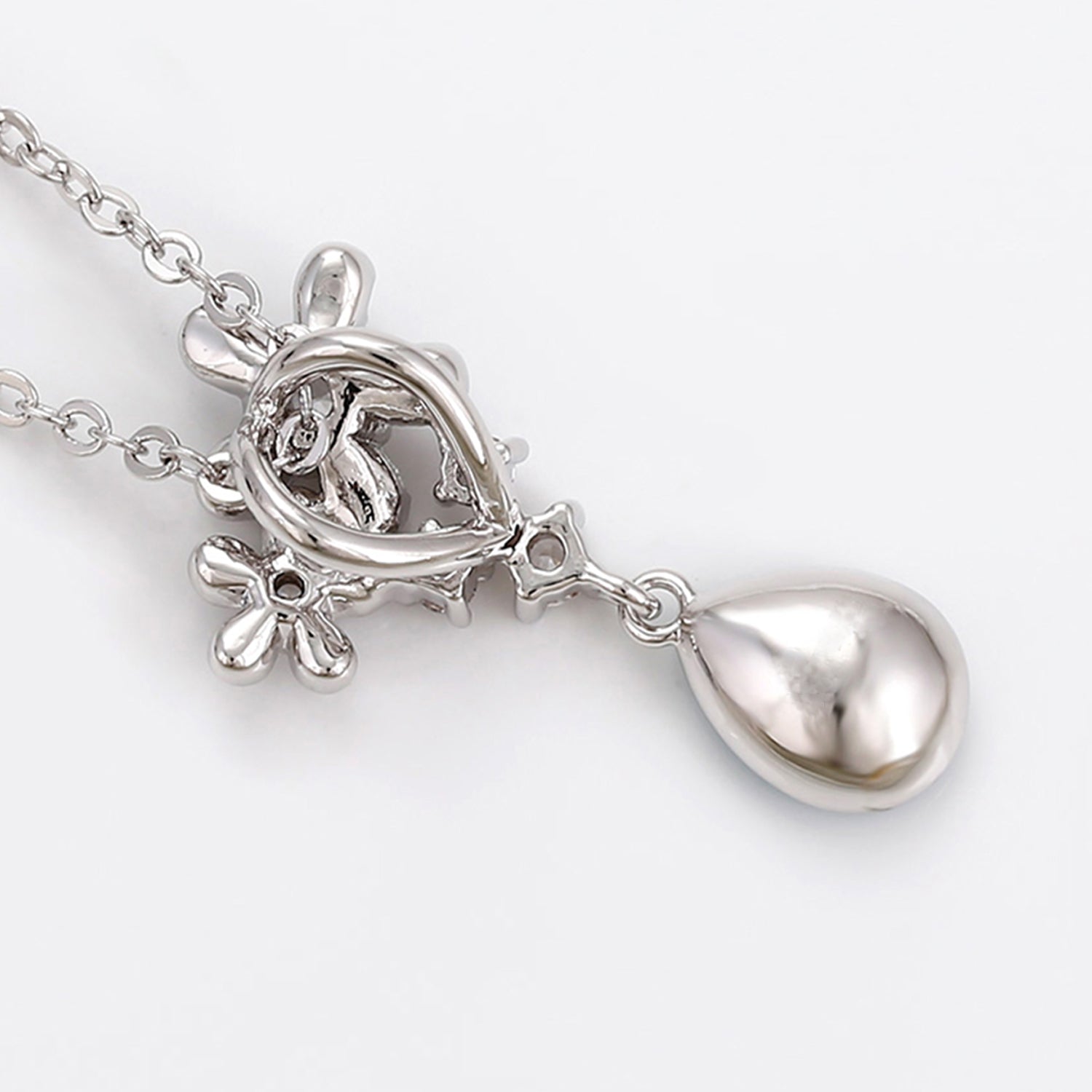 Valentine Floral Solitaire inspired Cubic Zirconia Pendant