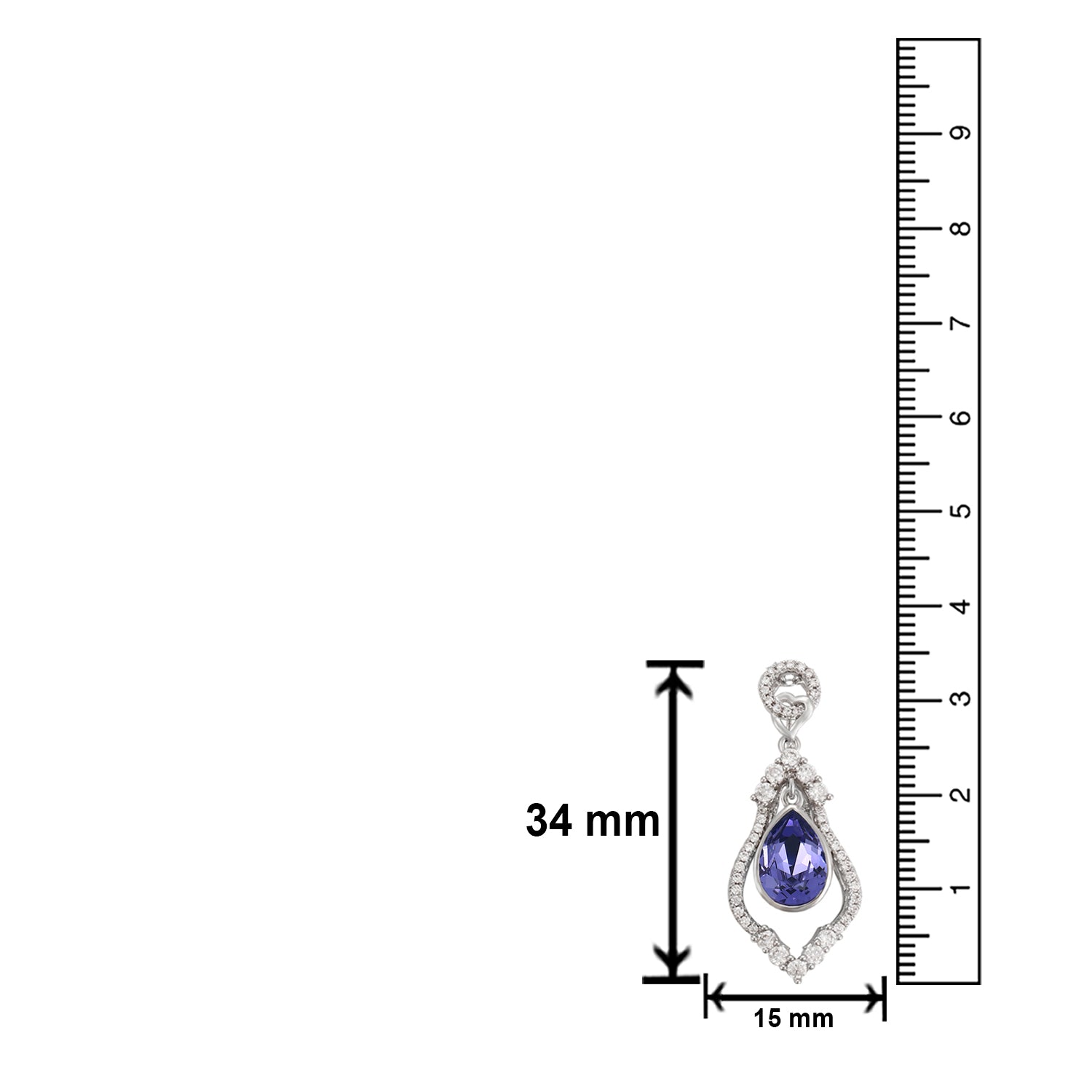 Valentine Designer Solitaire Cubic Zirconia Pendant