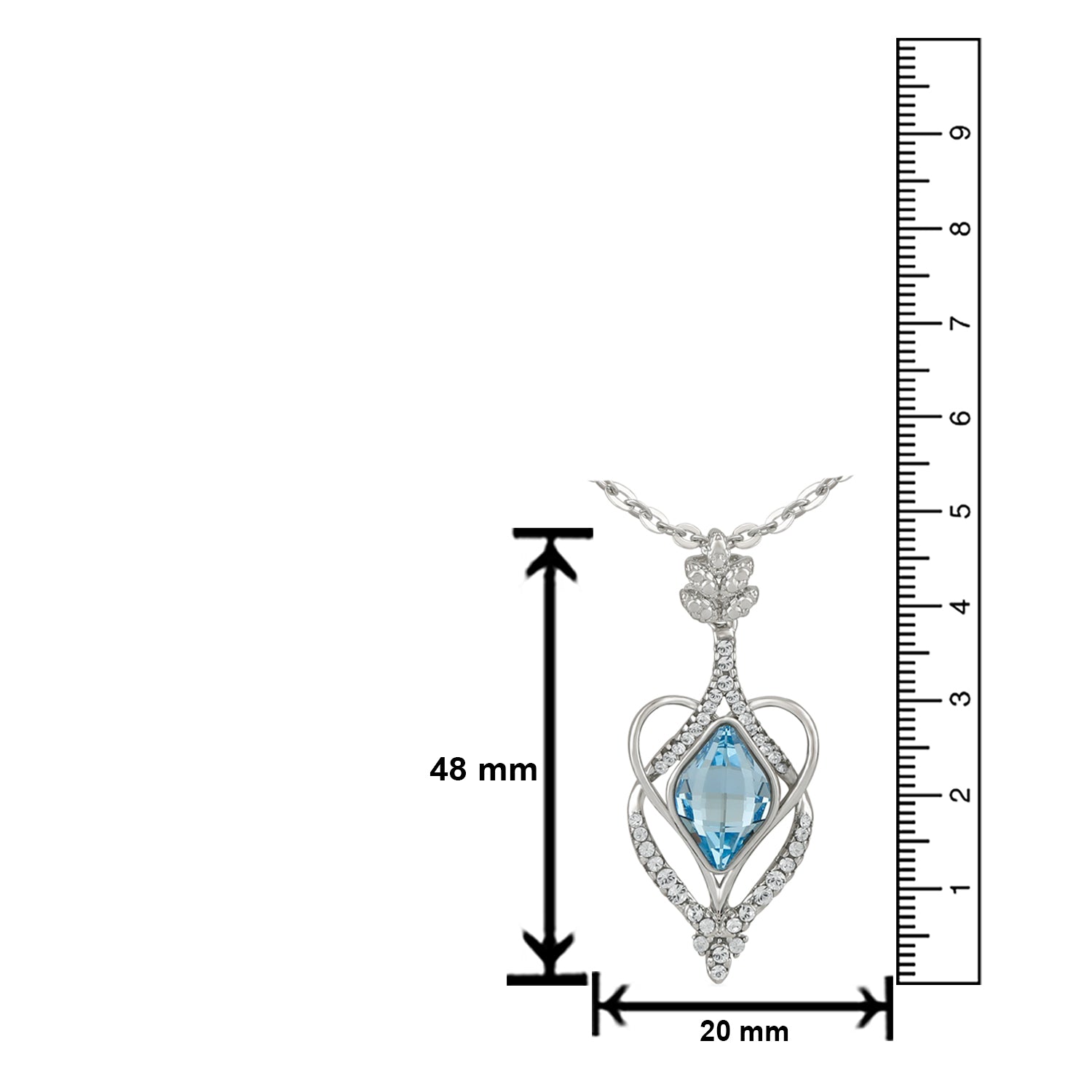 Valentine Swarovski Solitaire Pendant