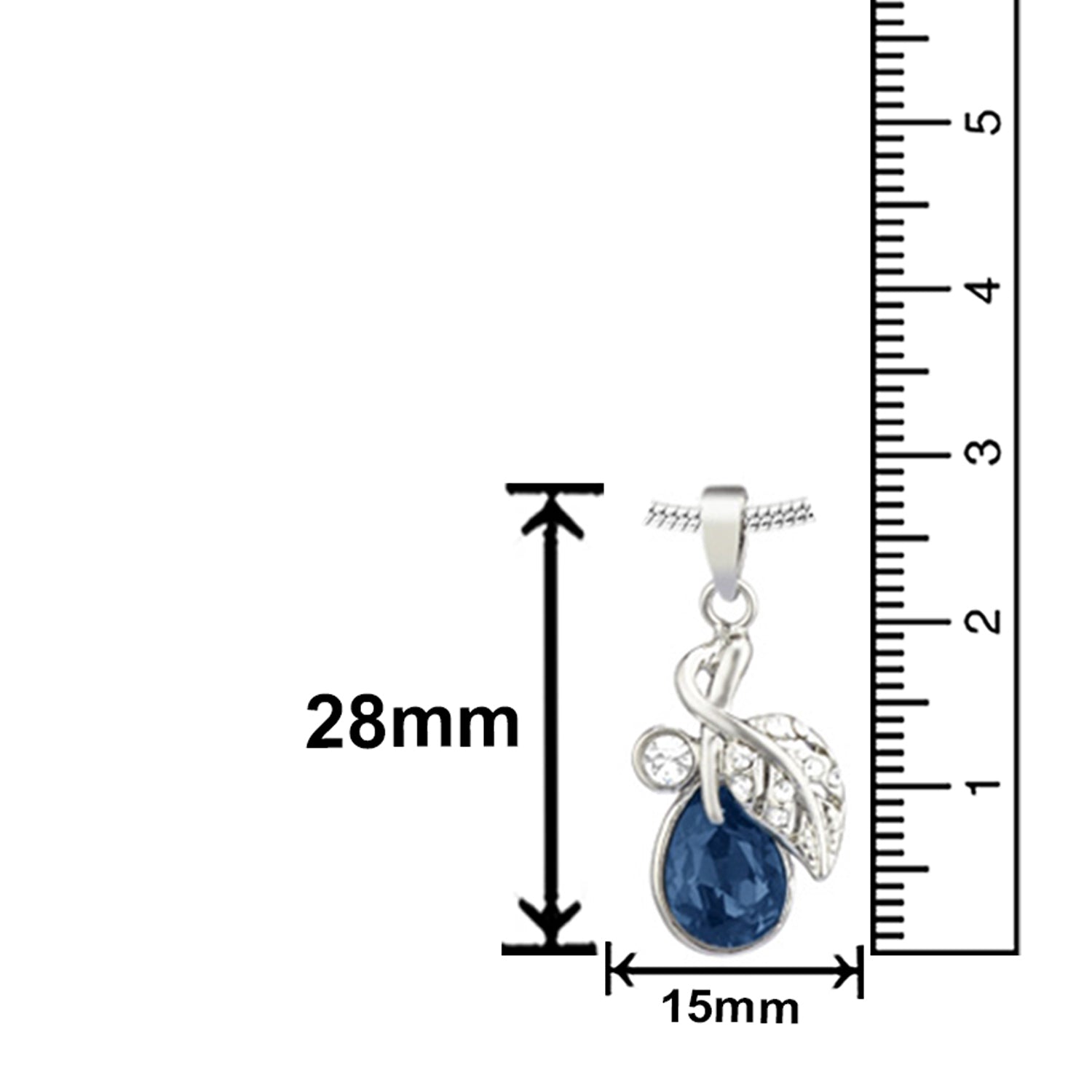 Valentine Gift Montana Blue Berry Marquise Pendant with Crystals