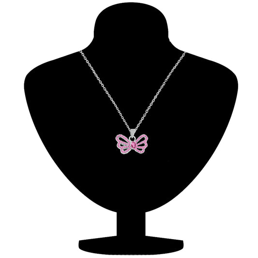 Winged Butterfly Crystal Pendant