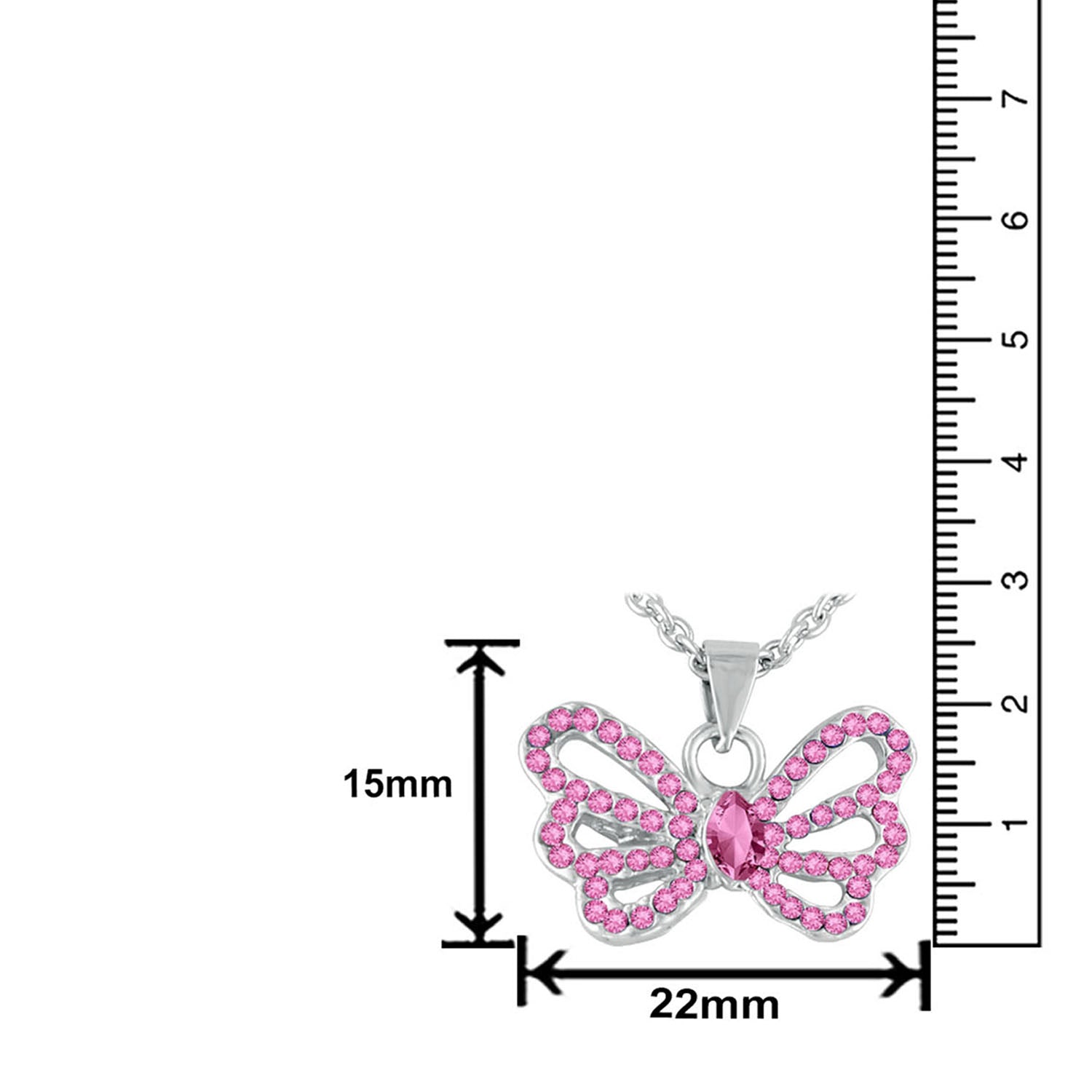 Winged Butterfly Crystal Pendant