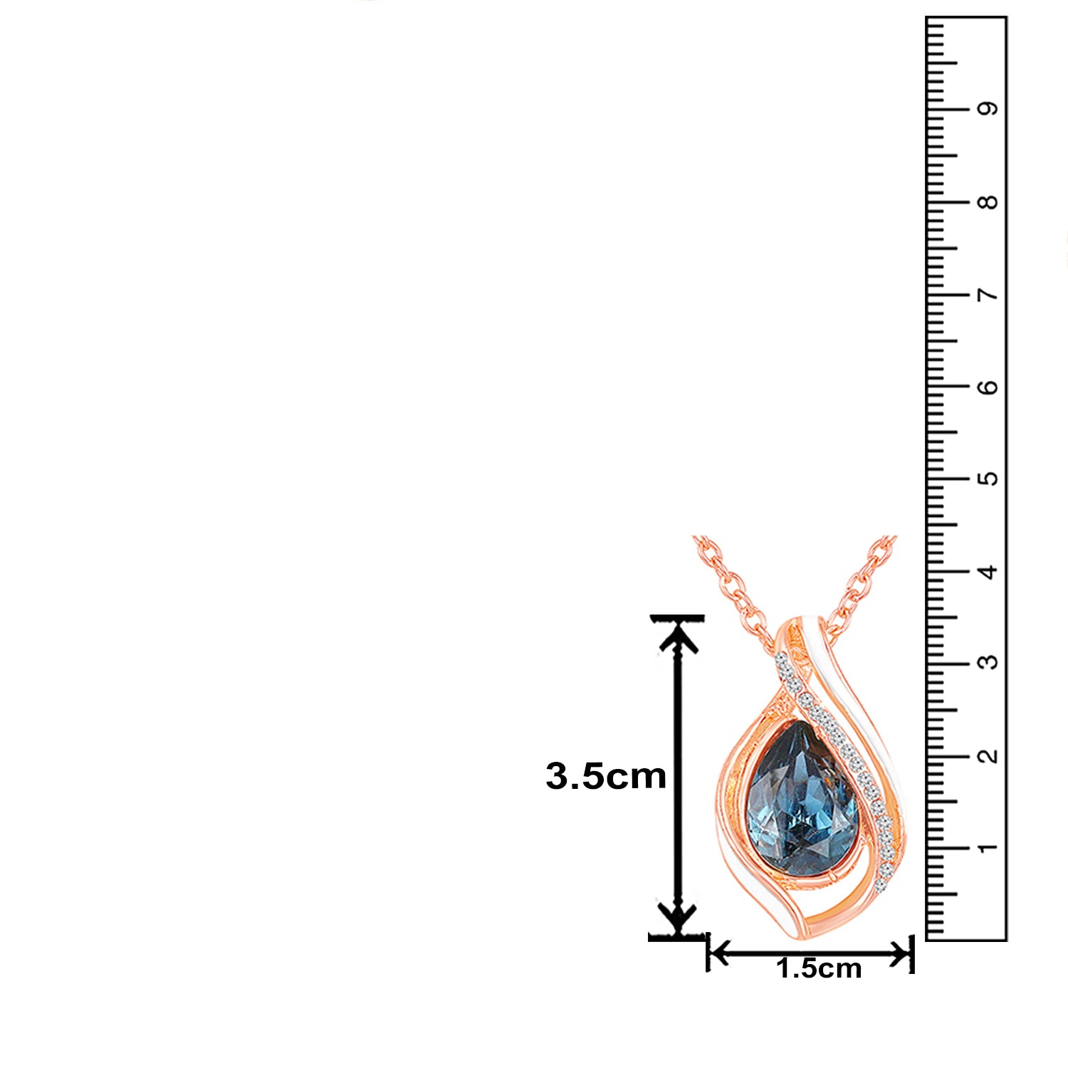 Water Drop Pendant with Chain