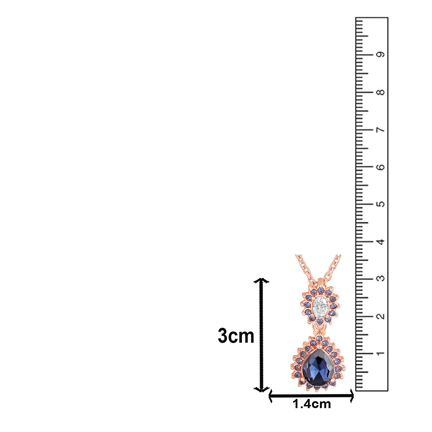 Elegant Teardrop Green & Red Crystals Pendant