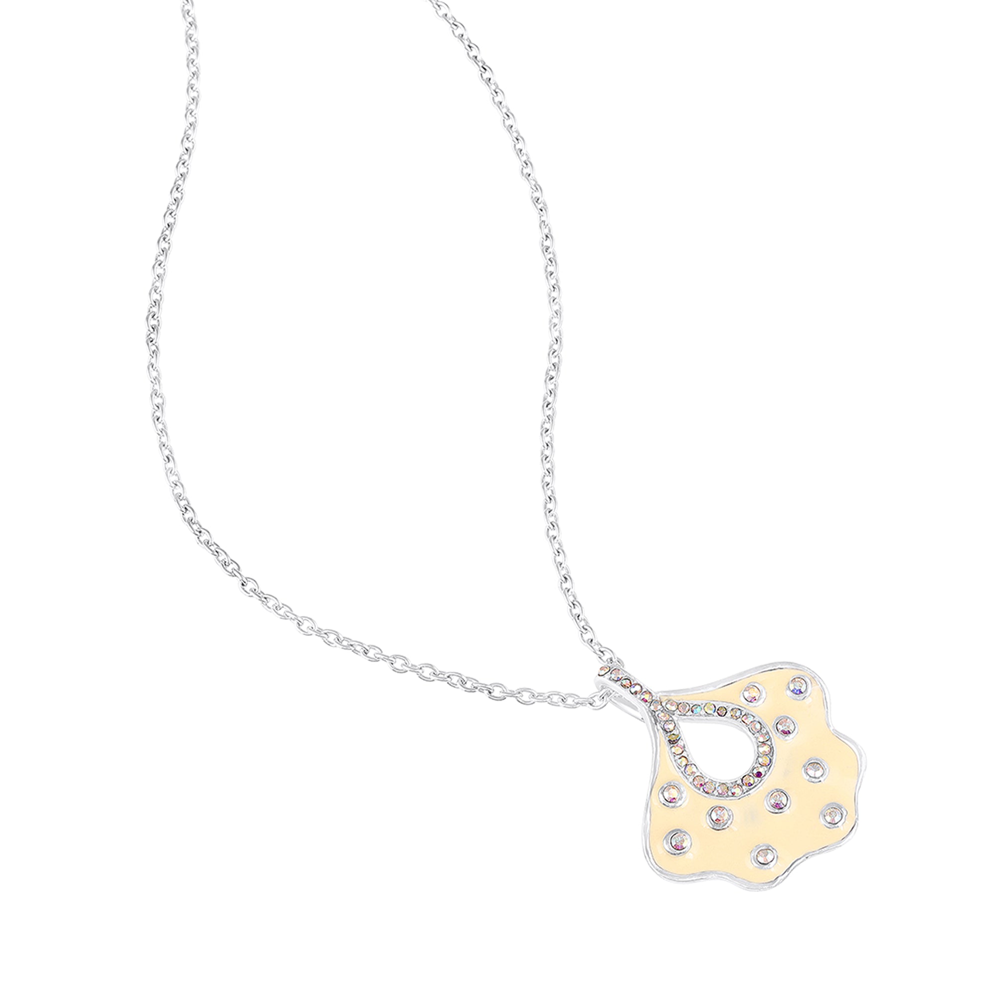 Green Meenakari Work Floral-Fan Shape Pendant