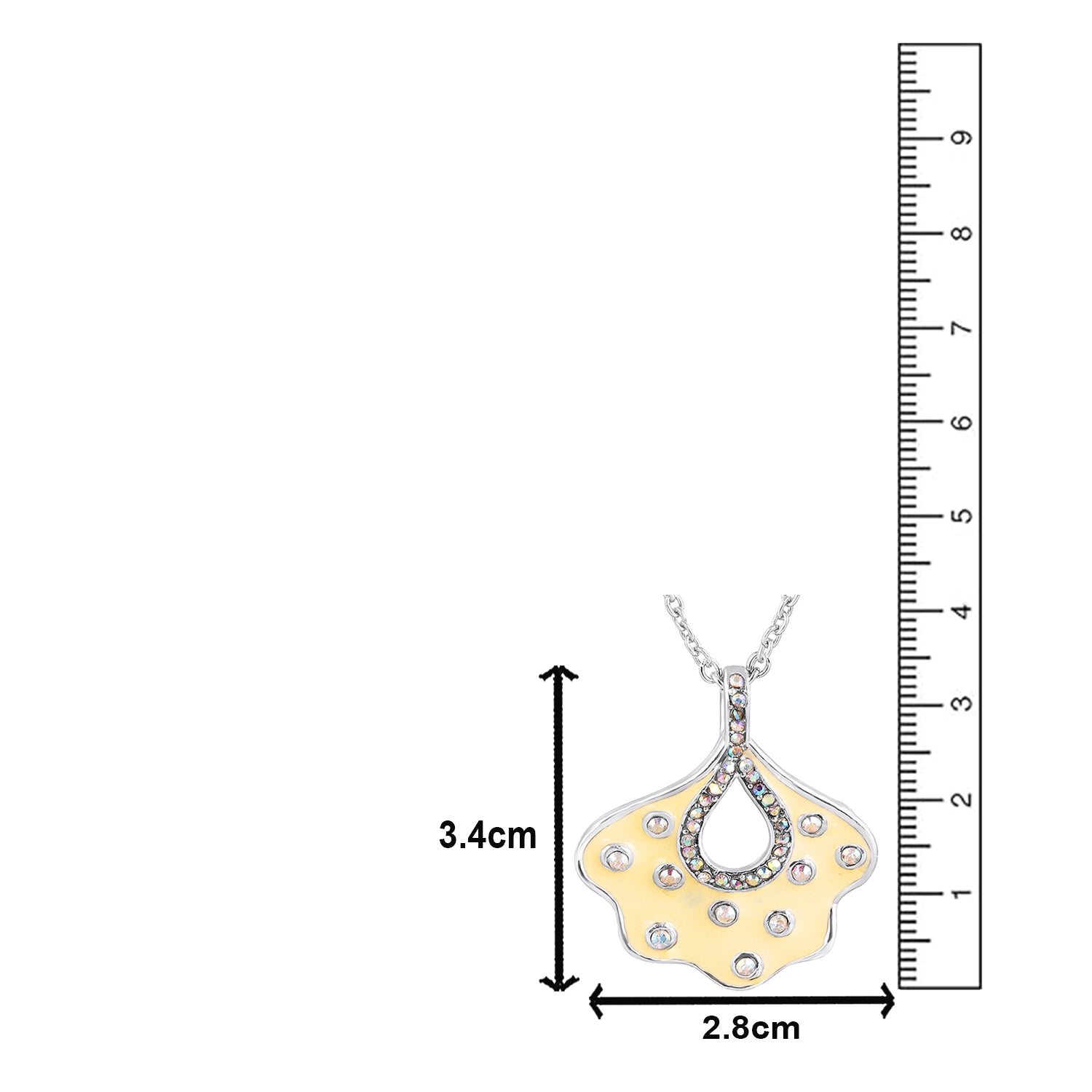 Green Meenakari Work Floral-Fan Shape Pendant