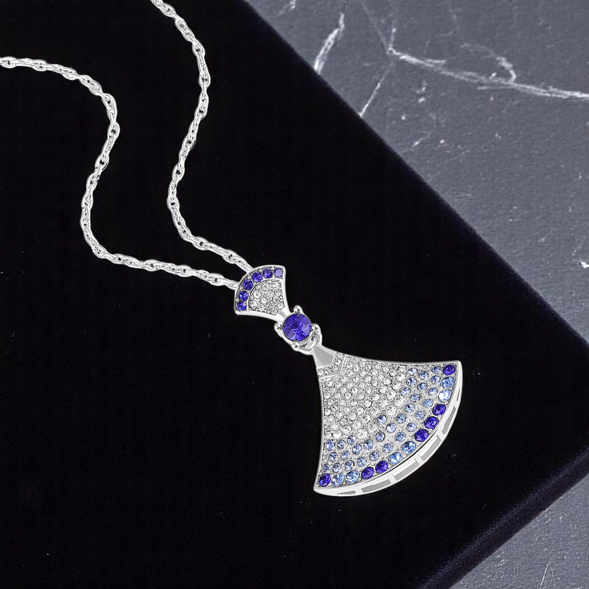 Gradient Big Skirt Pendant Necklace