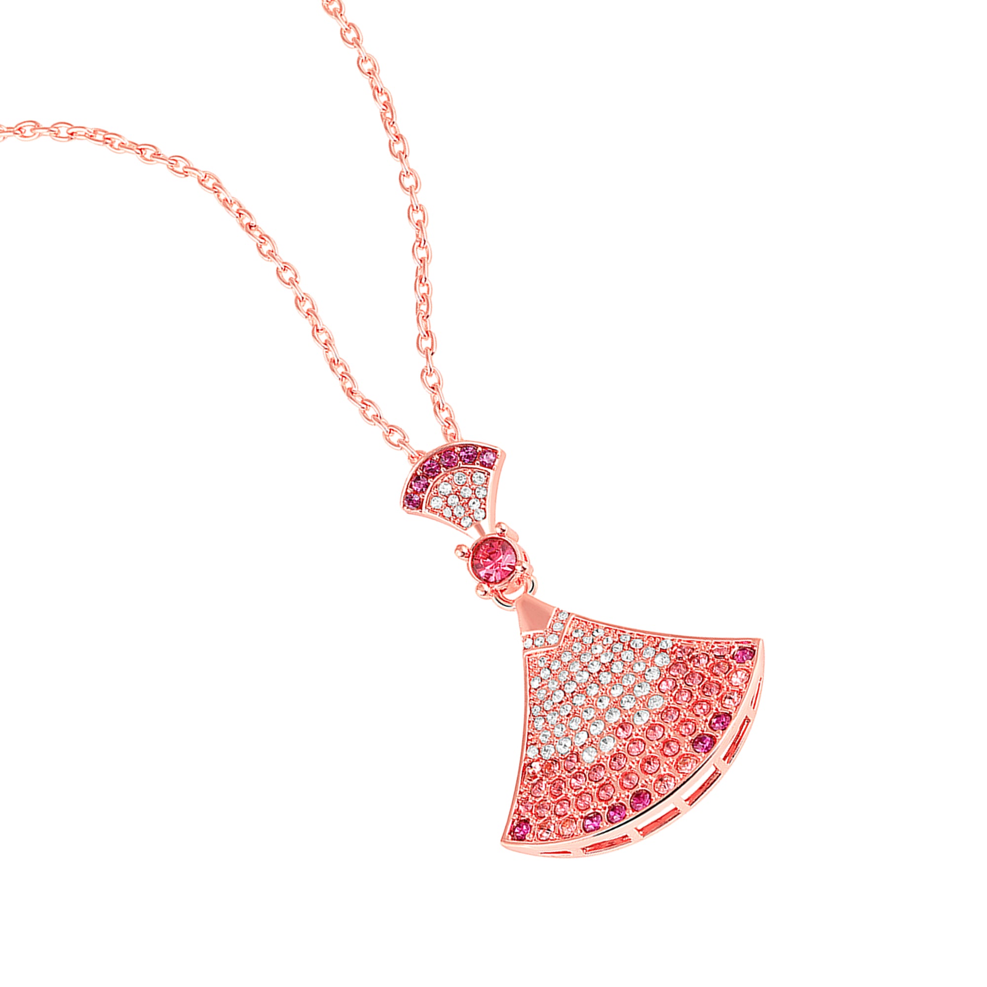 Gradient Big Skirt Pendant Necklace