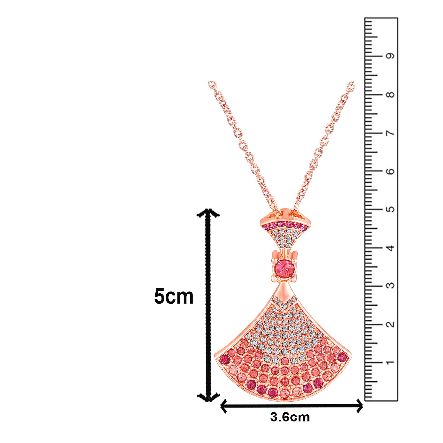Gradient Big Skirt Pendant Necklace