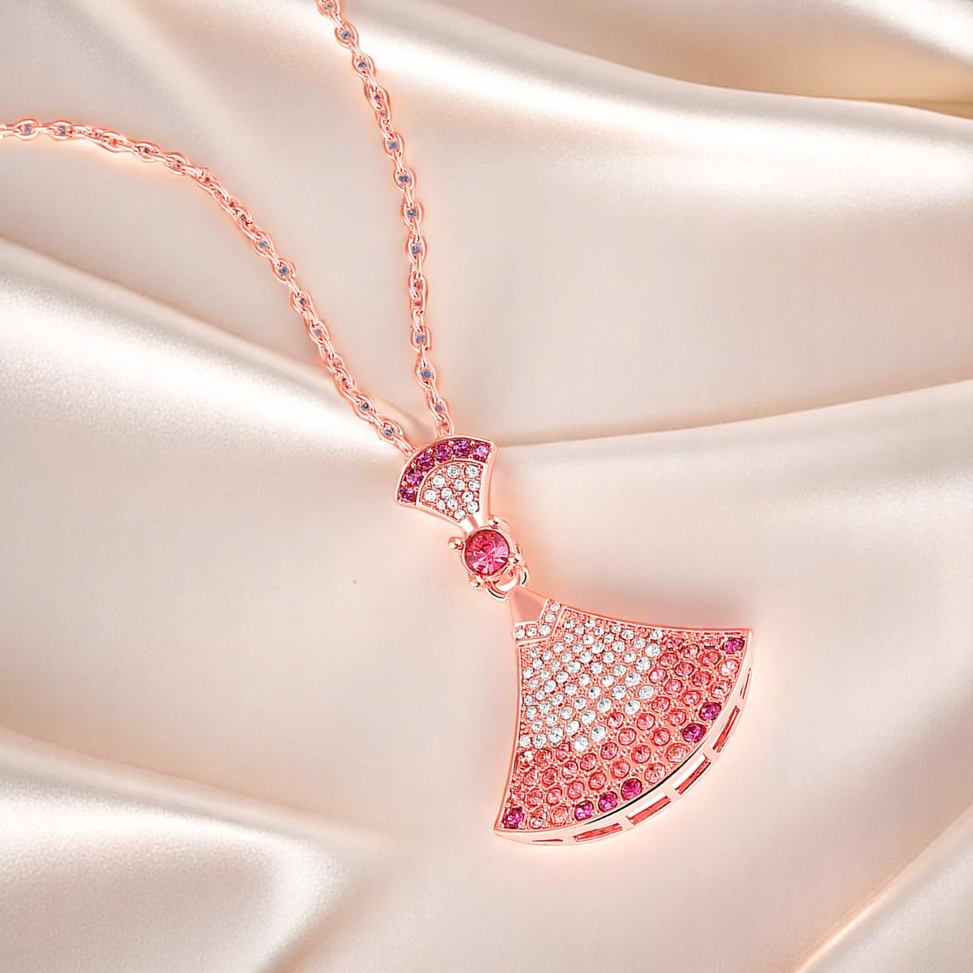 Gradient Big Skirt Pendant Necklace