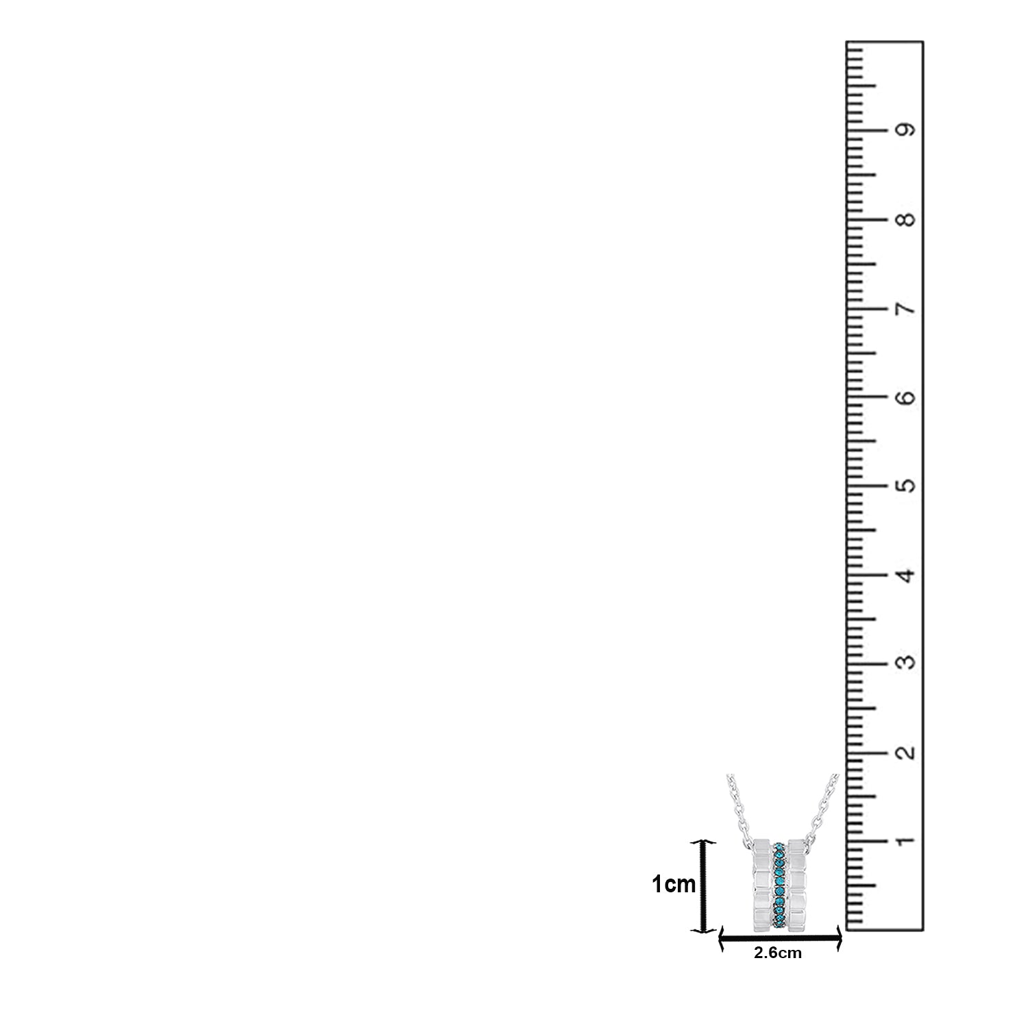 Modern Blue Crystal Band Pendant