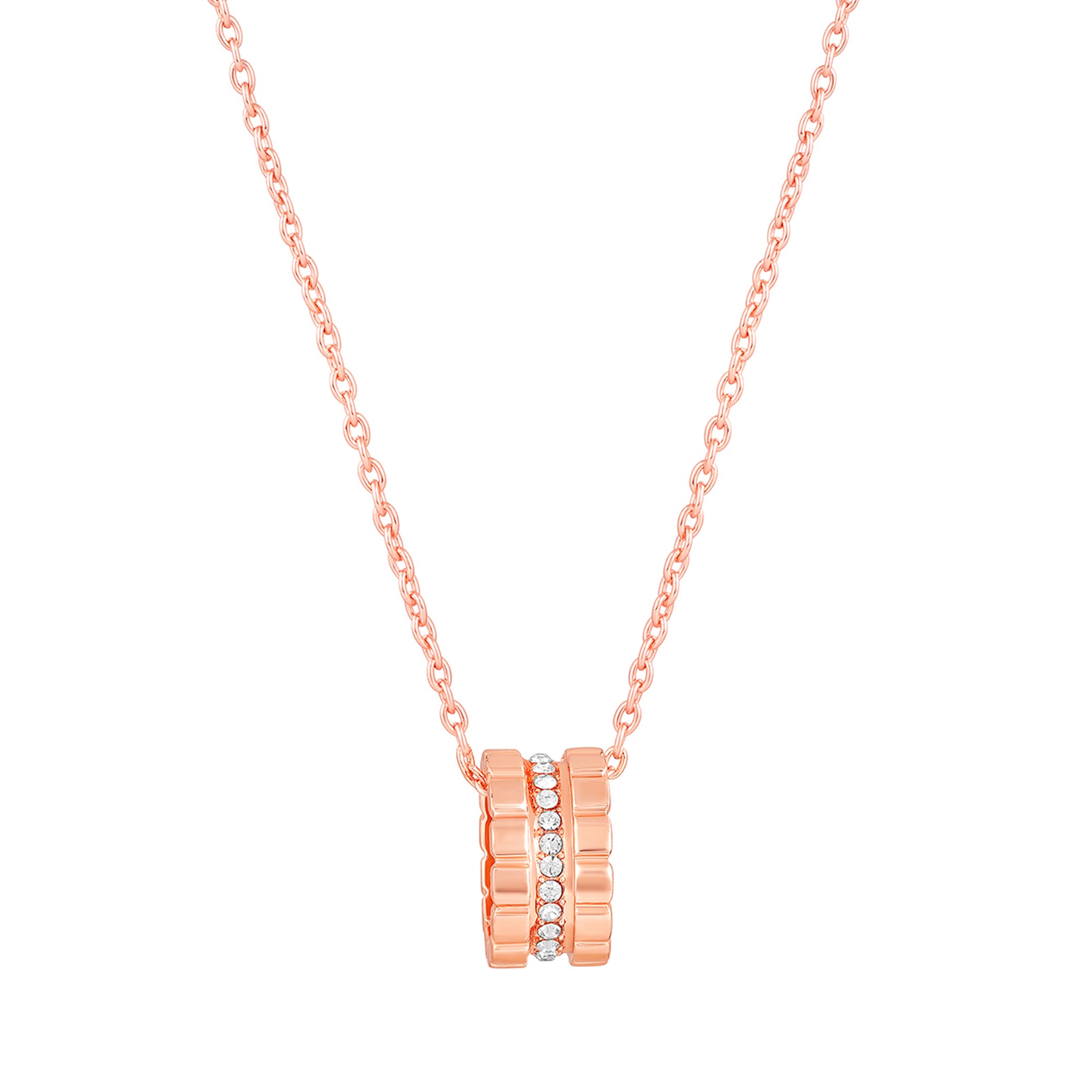 Modern Blue Crystal Band Pendant