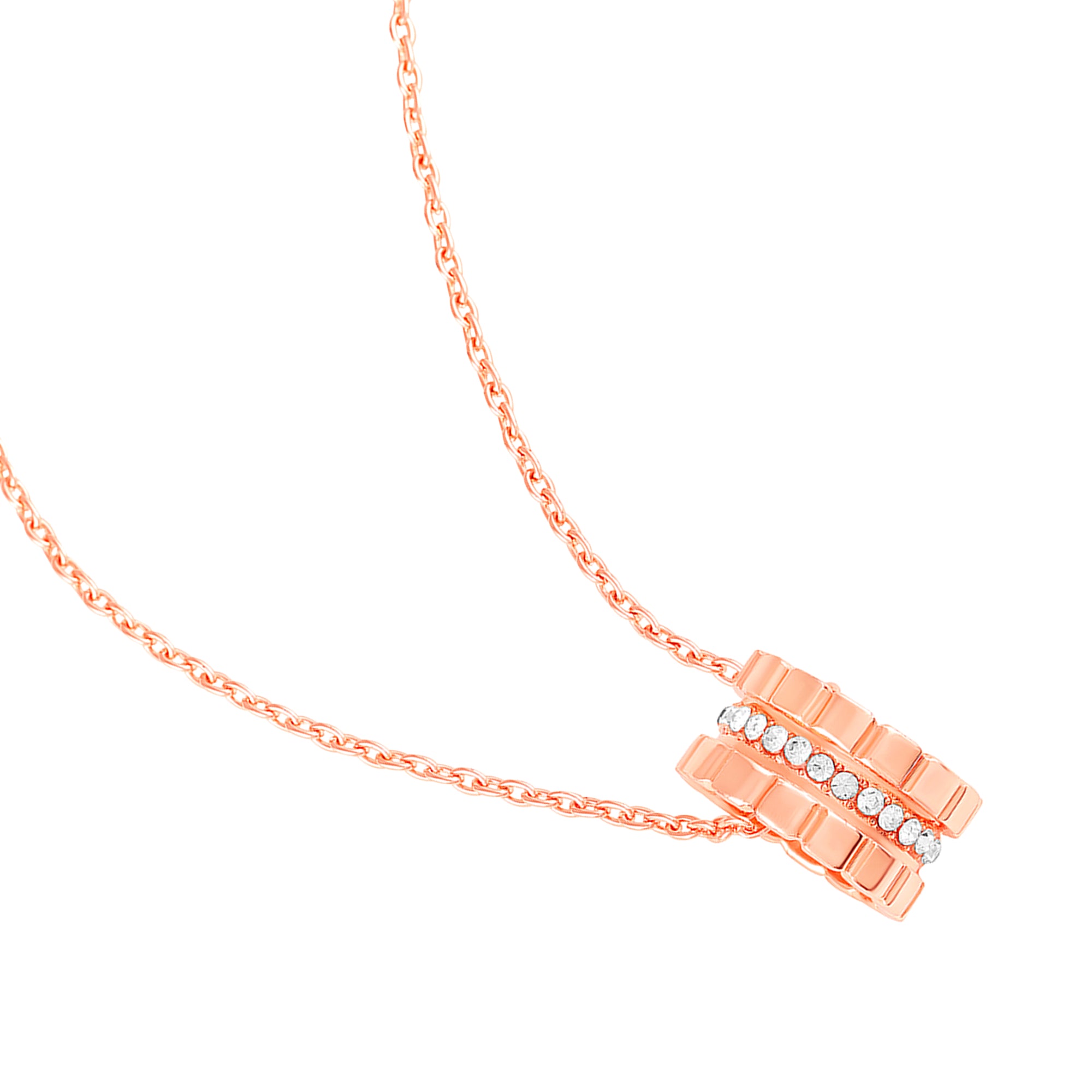 Modern Blue Crystal Band Pendant