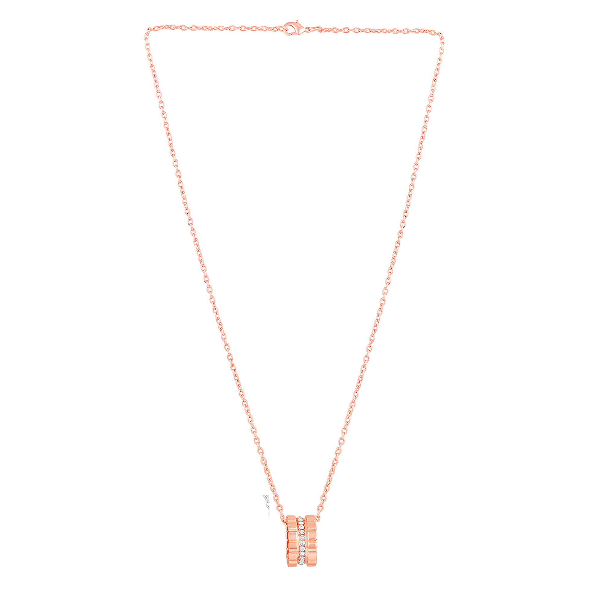 Modern Blue Crystal Band Pendant