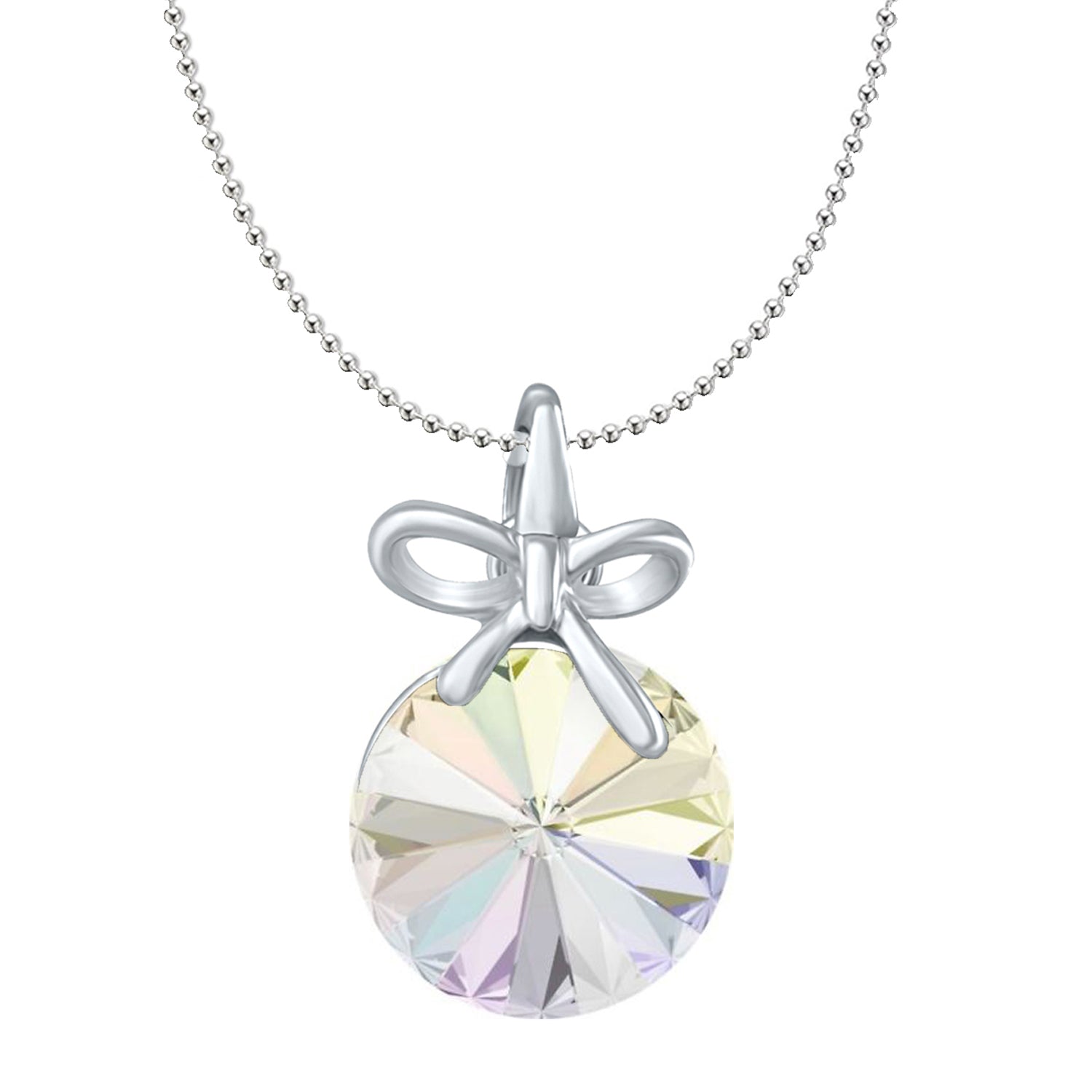 Bow Pendant with Cubic Zirconias