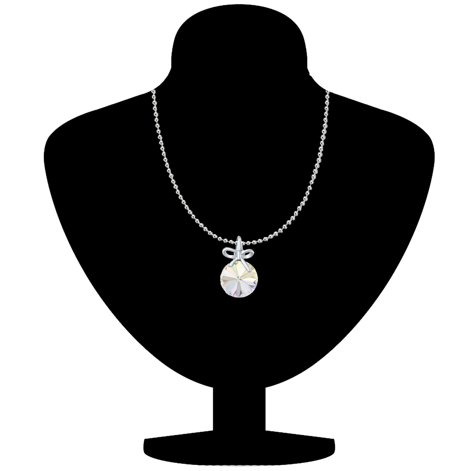 Bow Pendant with Cubic Zirconias