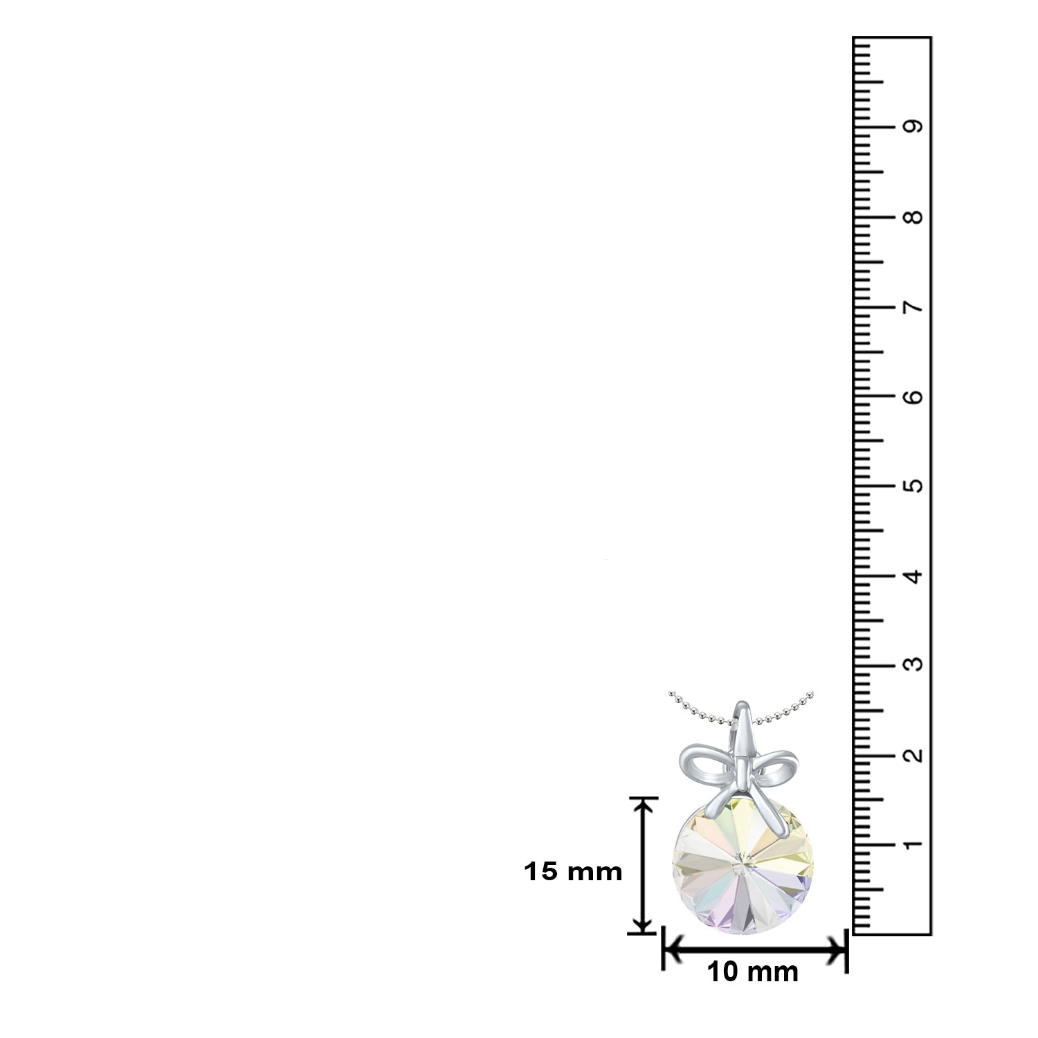 Bow Pendant with Cubic Zirconias