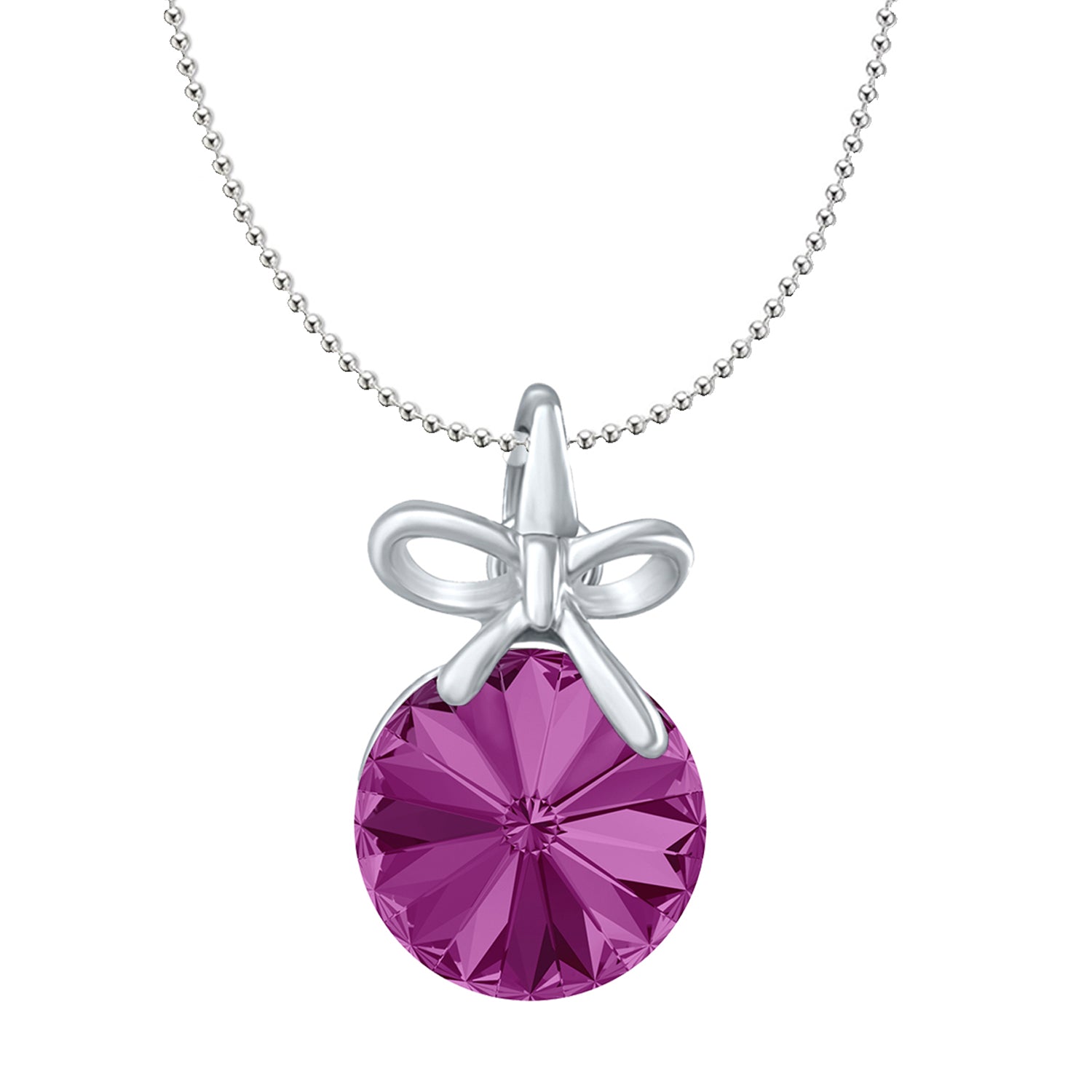 Bow Pendant with Cubic Zirconias