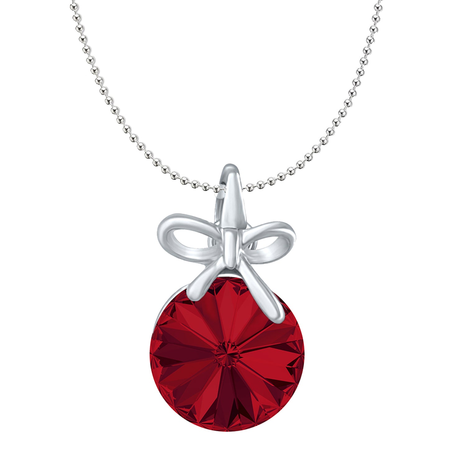 Bow Pendant with Cubic Zirconias