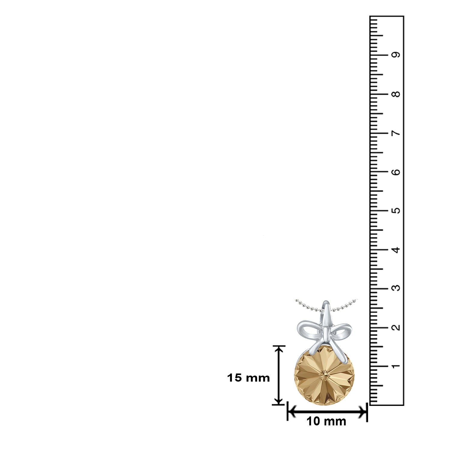 Bow Pendant with Cubic Zirconias