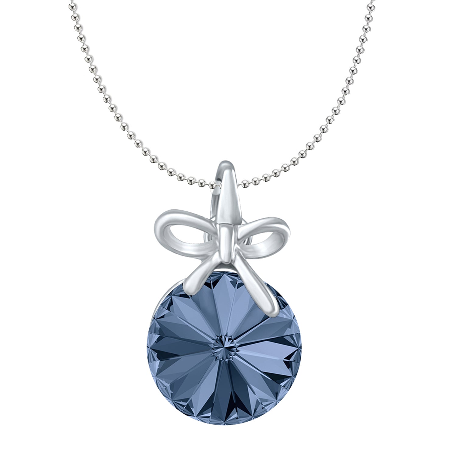 Bow Pendant with Cubic Zirconias