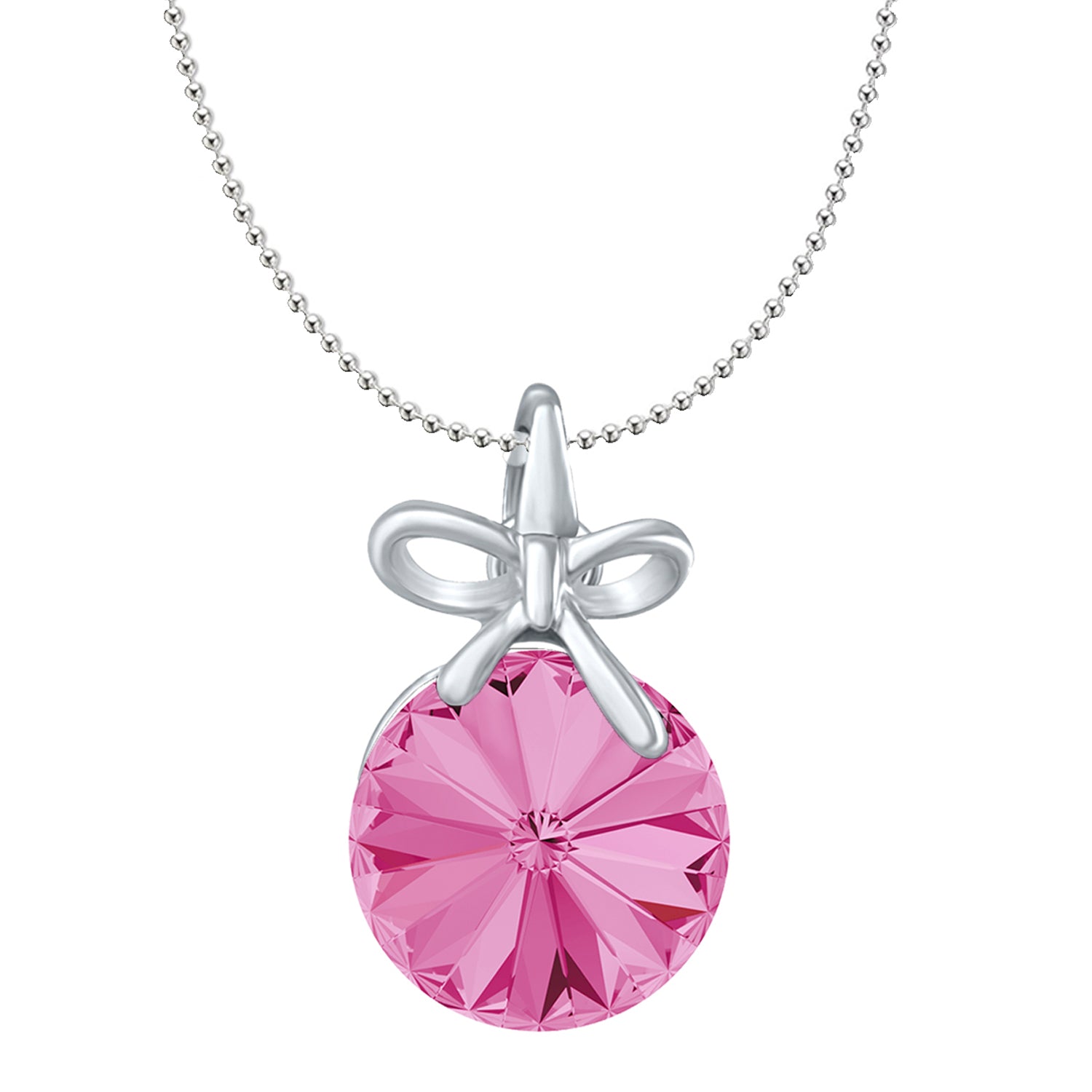 Bow Pendant with Cubic Zirconias