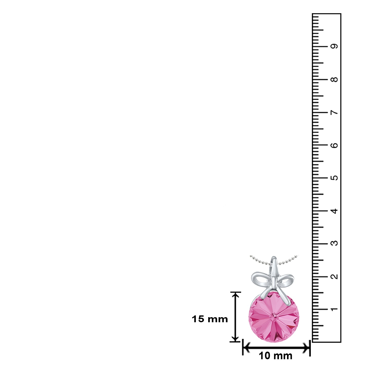 Bow Pendant with Cubic Zirconias