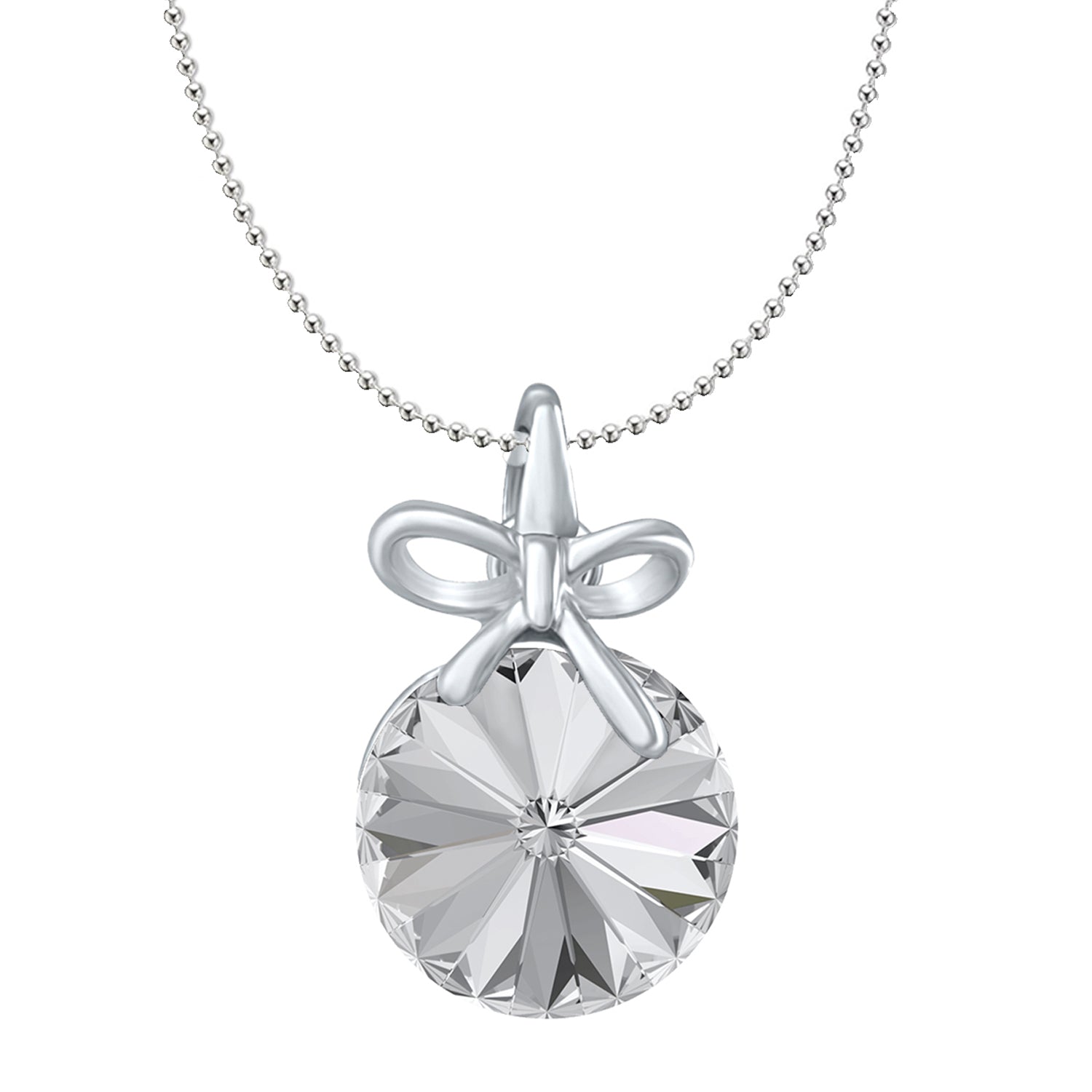Bow Pendant with Cubic Zirconias