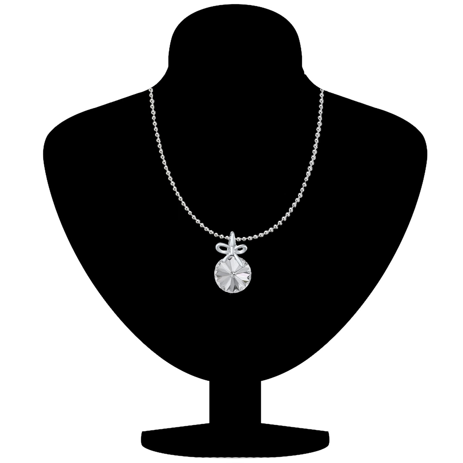 Bow Pendant with Cubic Zirconias