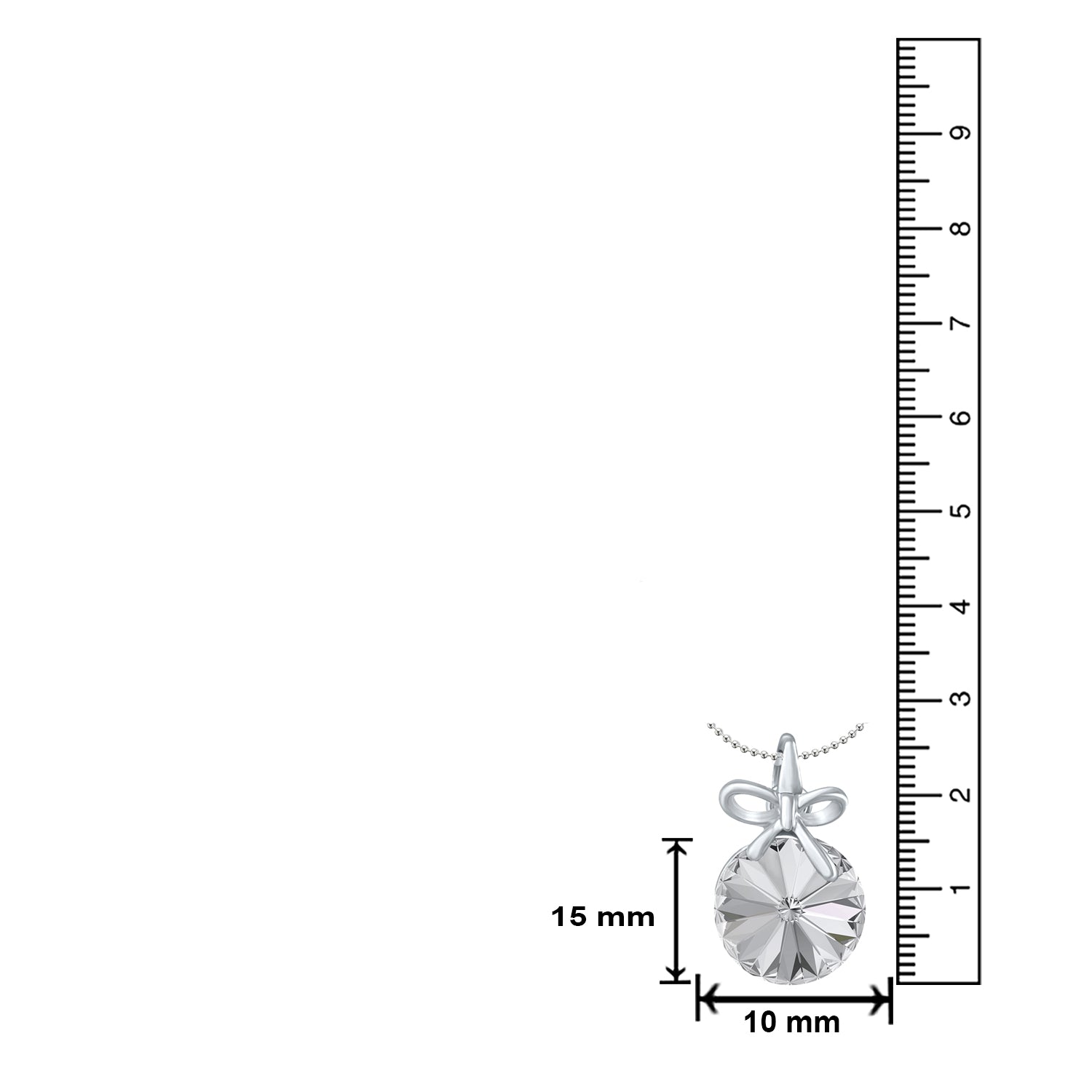 Bow Pendant with Cubic Zirconias