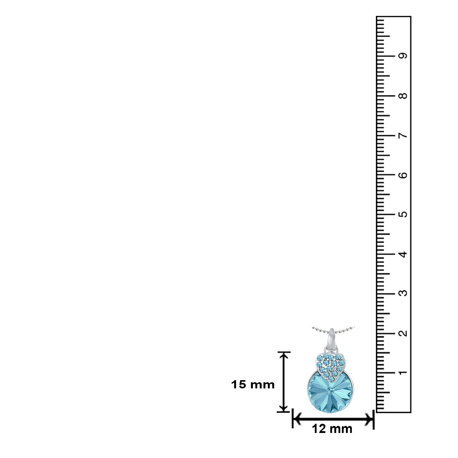 Heart Pendant Made with Cubic Zirconias