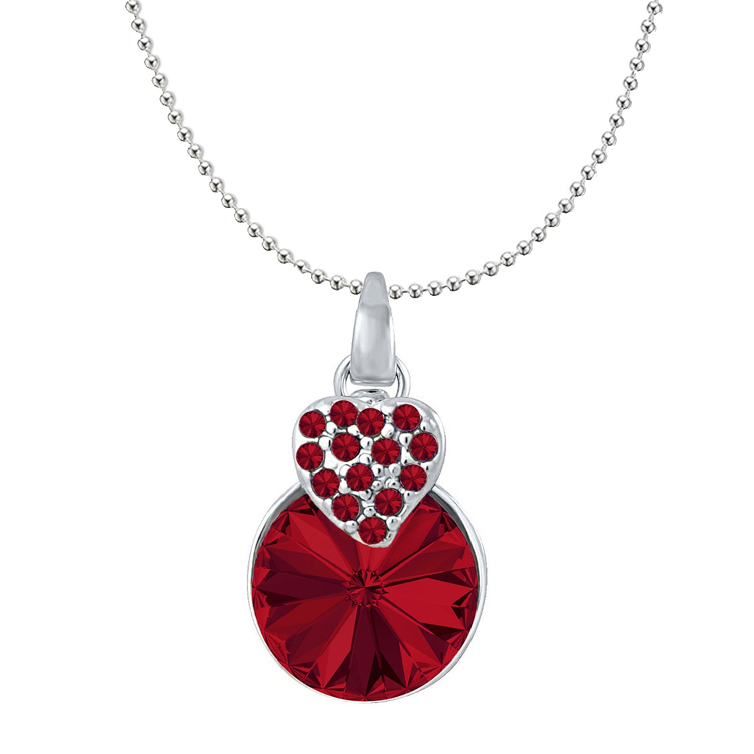 Heart Pendant Made with Cubic Zirconias