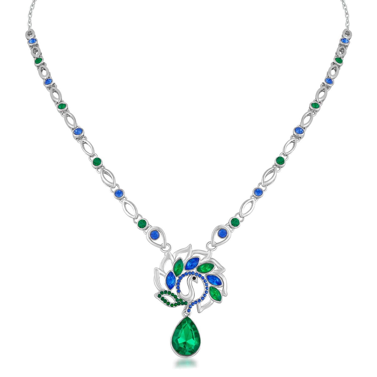 Feathery Peacock Necklace