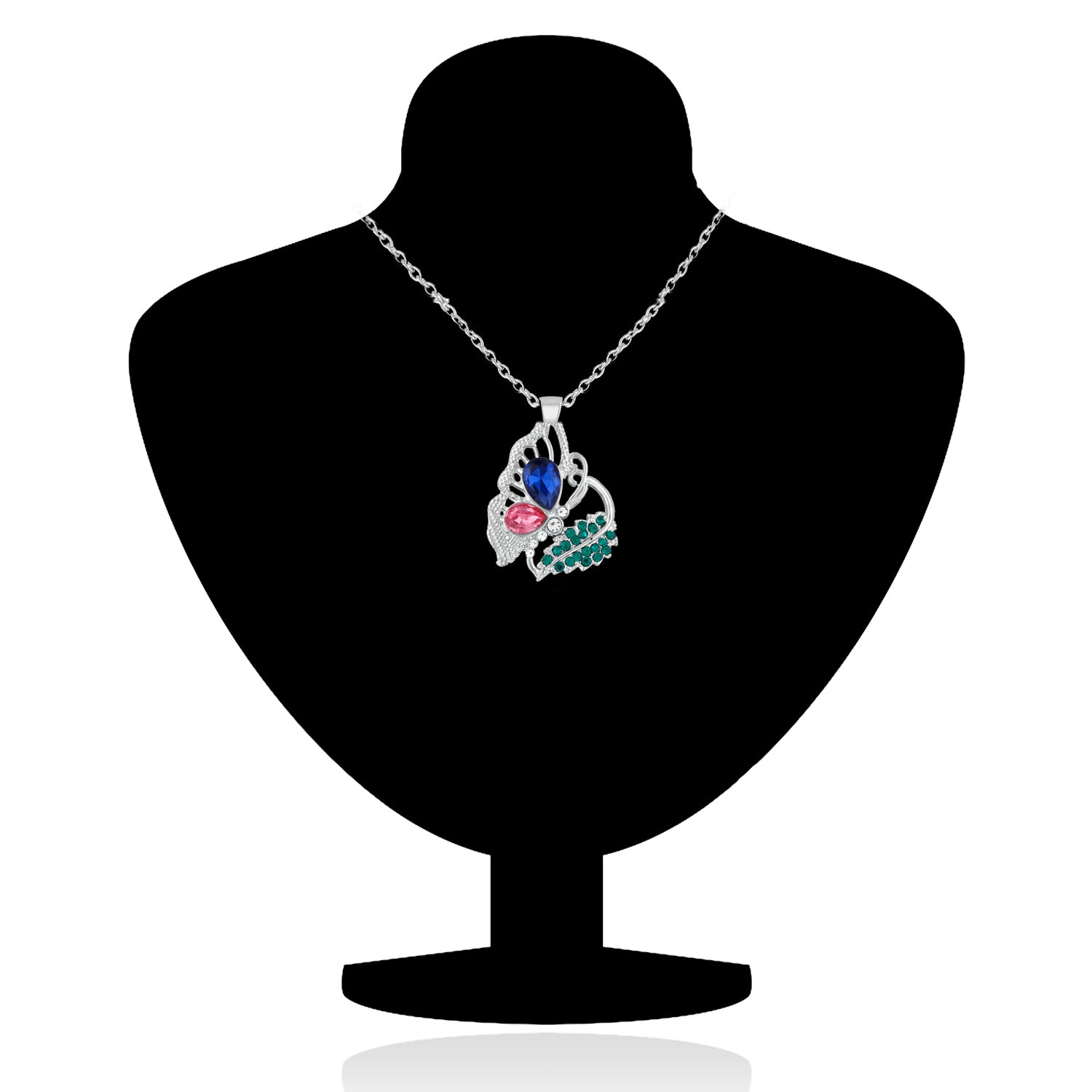 Enchanting Butterfly Pendant with Crystal