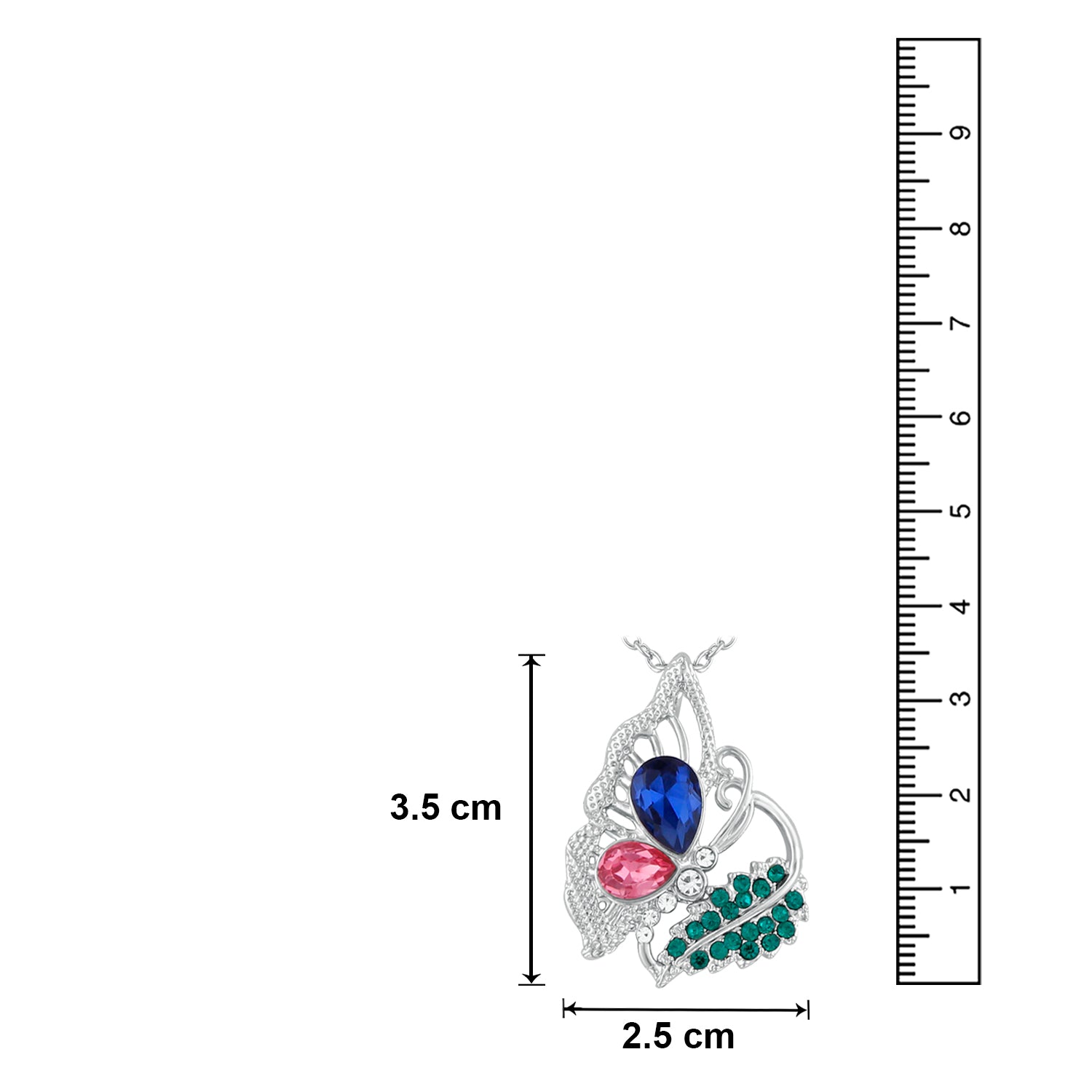 Enchanting Butterfly Pendant with Crystal